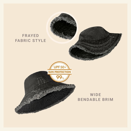 Wide Brim UV Protection Bucket Hat