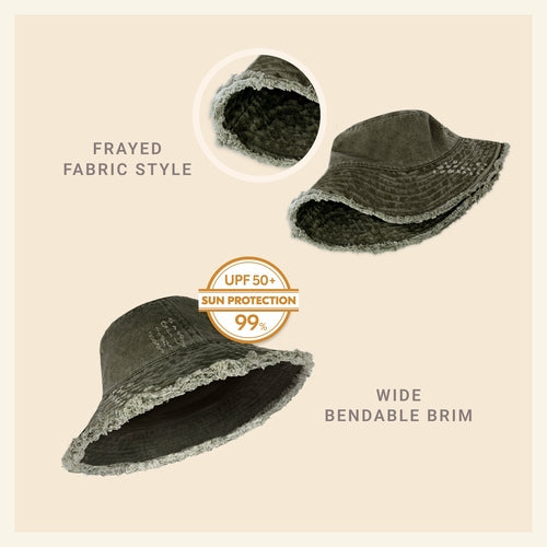 Wide Brim UV Protection Bucket Hat