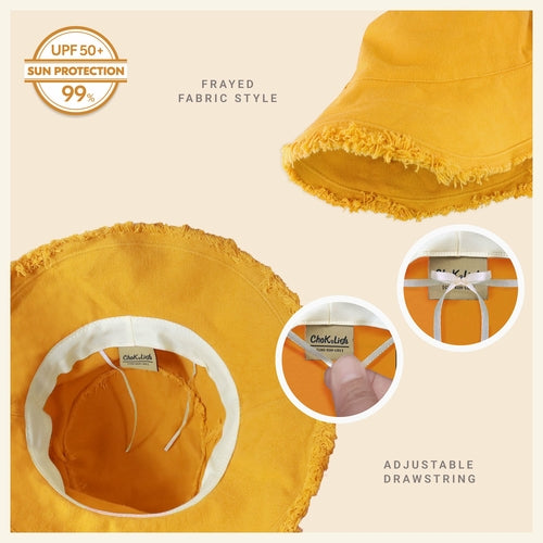 Wide Brim UV Protection Bucket Hat